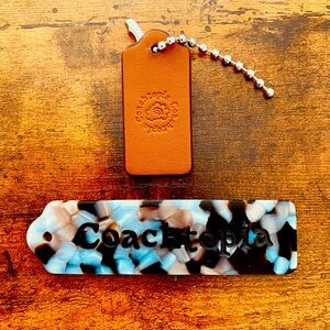 ❤️Coachtopia Leather & Acetate Bag Charm/Tags❤️